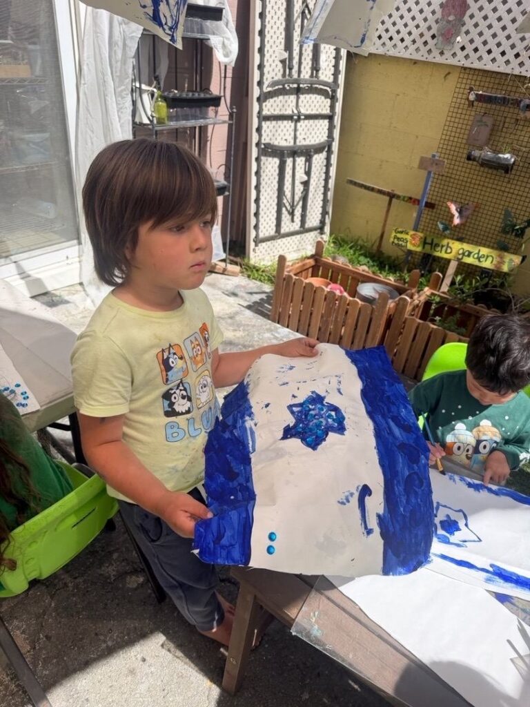 israel flag jewish preschool art