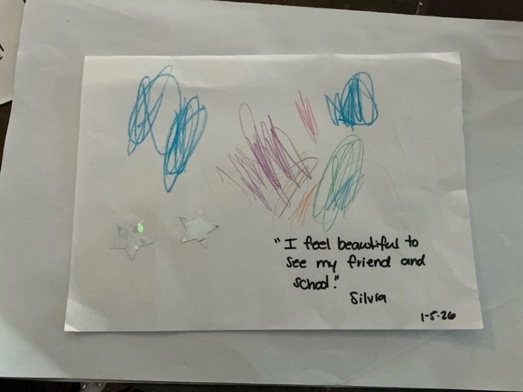 child art project at west LA preschool