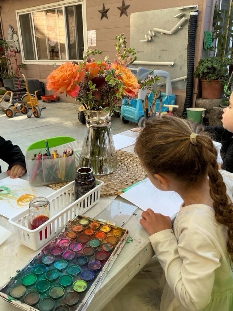 shabbat flower preschool art